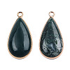 Natural Moss Agate Pendants G-S344-51B-2