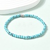 Synthetic Turquoise Beads Stretch Bracelets for Women Men PW-WG6A9BA-03-4