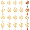 40Pcs 2 Style Alloy Lantern Links PALLOY-OC0002-90-1