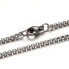 304 Stainless Steel Box Chain  Necklaces STAS-G170-39P-1