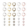 Brass Leverback Earring Findings KK-TA0001-06-2