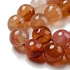 Faceted Natural Banded Agate Beads Strands G-F447-12mm-O04-4