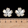 5-Petal ABS Plastic Imitation Pearl Bead Caps KY-F024-01-3