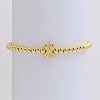Brass Beaded Stretch Bracelets for Women FS-WG560D0-24-1