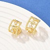 Brass Micro Pave Clear Cubic Zirconia Cuff Rings EJEW-C159-01G-1