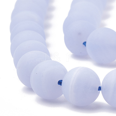 Natural Blue Lace Agate Beads Strands G-T106-032-1