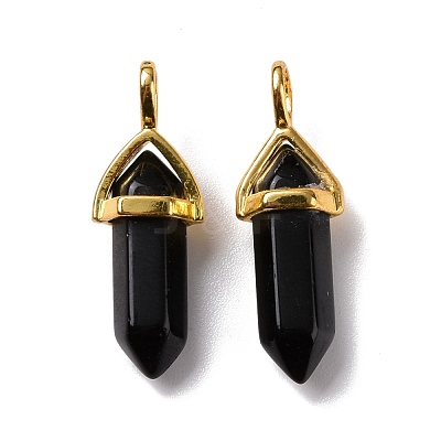 Natural Obsidian Pendants G-K329-67G-1