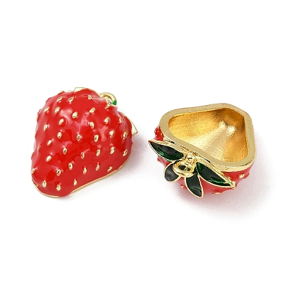 Brass Enamel Pendants KK-R224-14E-G-1