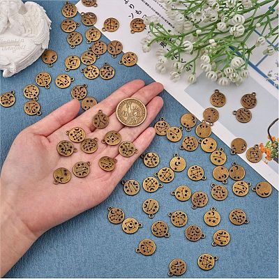 84 Pieces Zodiac Sign Charm Pendants 12 Constellation Charm Pendant Alloy Charm for Jewelry Necklace Earring Making Crafts JX557C-1