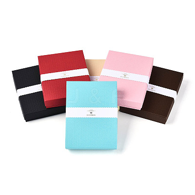12Pcs 6 Colors Cardboard Jewelry Set Boxes CBOX-N015-05C-1