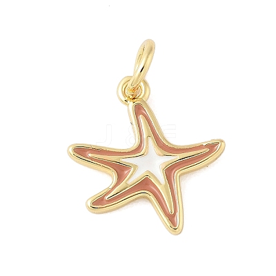 Brass Enamel Charms KK-B148-09G-02-1
