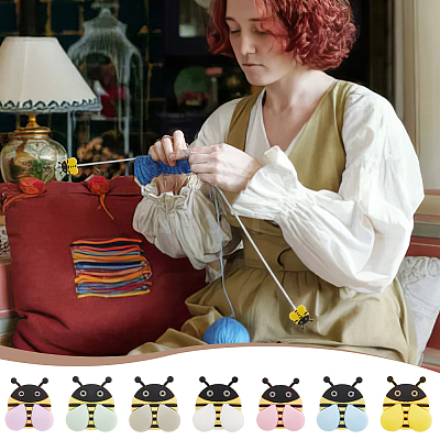 Bees Silicone Knitting Needle Point Protectors FIND-BC0005-33-1