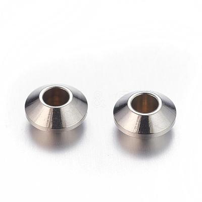 Tarnish Resistant 201 Stainless Steel Bicone Spacer Beads STAS-Q174-01-1