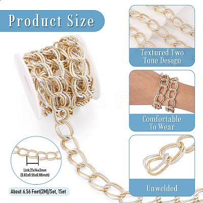 2M Aluminium Double Curb Chains CHA-TA0001-40-1