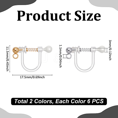 Plastic Clip-on Earring Findings STAS-UN0001-21-1
