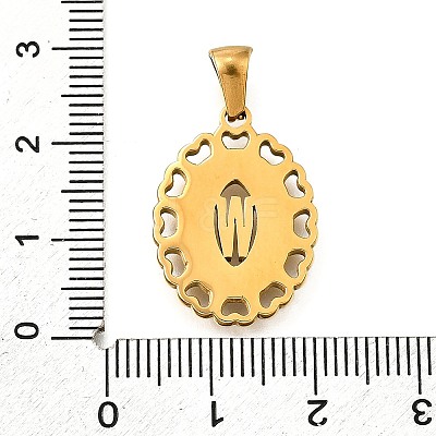 Golden 304 Stainless Steel Pendants STAS-K300-02G-W-1