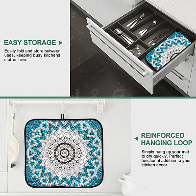 Towel Cloth Dish Drying Mat for Kitchen AJEW-WH0189-80A-05-1
