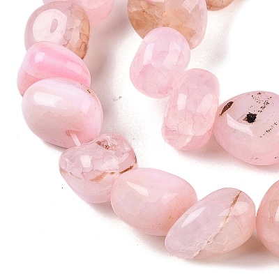 Natural Dyed & Heated Agate Beads Strands G-N342-65E-1