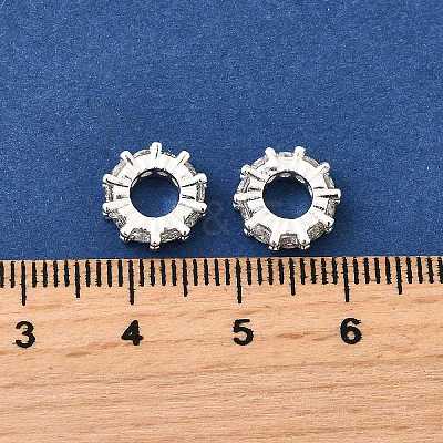 Brass Micro Pave Clear Cubic Zirconia Beads KK-K300-02D-S-1