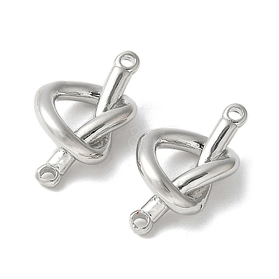 Brass Knot Connector Charms KK-S518-05P-1