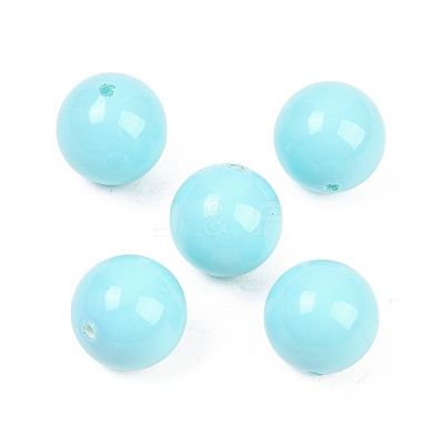 Electroplate Opaque Glass Beads GLAA-A044-01C-1