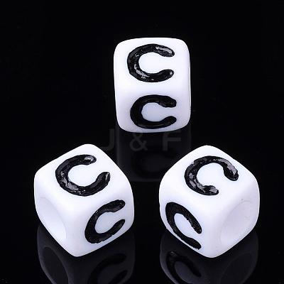 Letter Acrylic Beads PL37C9129-C-1
