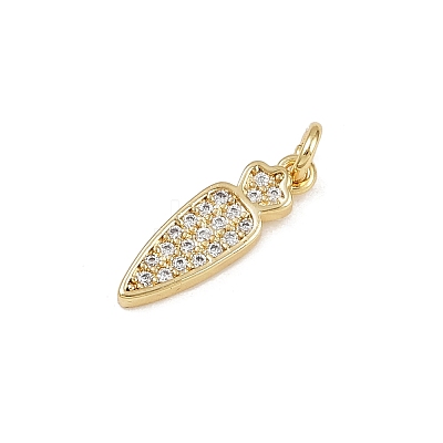 Brass Micro Pave Cubic Zirconia Charms LS-KK-H077-02G-06-1