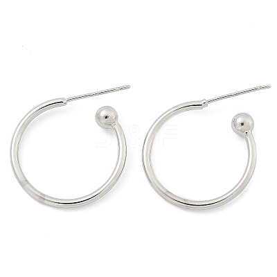 Brass Stud Earrings EJEW-L245-001P-1