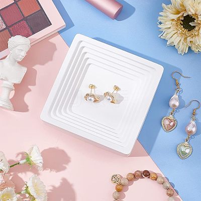 Gesso Jewelry Dish DJEW-WH0037-89-1