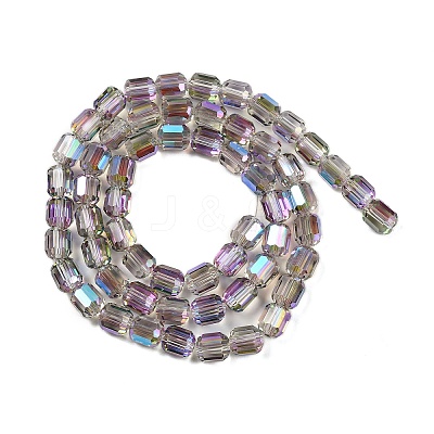 Electroplate Glass Beads Strands X-GLAA-G112-07G-1