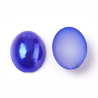 ABS Plastic Imitation Pearl Cabochons SACR-R755-8x6mm-Z37-1