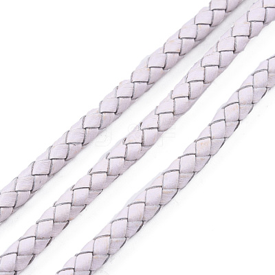 Braided Cowhide Leather Cord NWIR-N005-01R-5mm-1