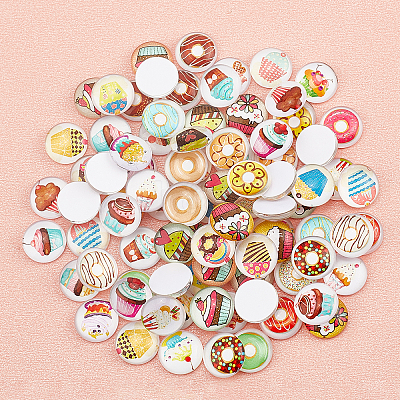 Glass Cabochons GLAA-WH0025-23B-1