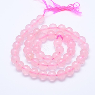 Natural Madagascar Rose Quartz Beads Strads G-D653-8mm-1