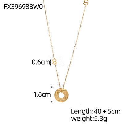 304 Stainless Steel Pendant Necklaces STAS-OY009-40G-1