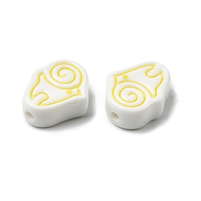 Handmade Porcelain Beads PORC-Z004-01G-1