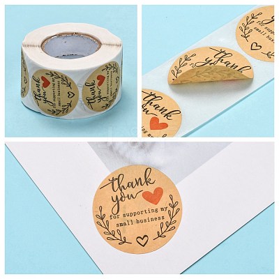 1.5 Inch Thank You Stickers DIY-G021-12D-1
