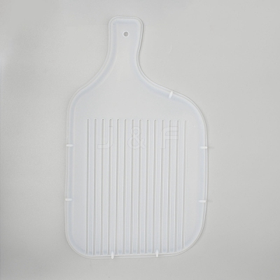 Rectangle with Stripe Handle Dinner Plate Silicone Molds DIY-L021-55-1