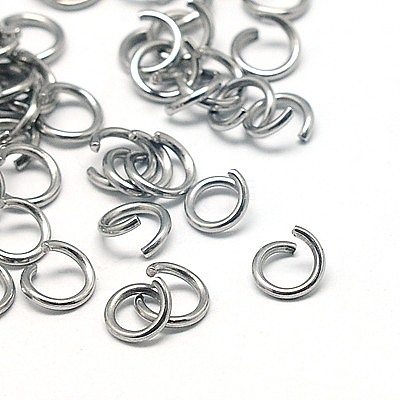 Tarnish Resistant 304 Stainless Steel Open Jump Rings STAS-E043-8x1mm-1