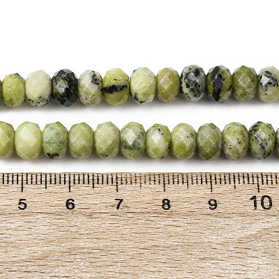 Natural Yellow Turquoise(Jasper) Beads Strands G-B179-A02-6x8mm-1