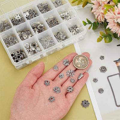 Tibetan Style Zinc Alloy Bead Cones TIBE-PH0004-19AS-1