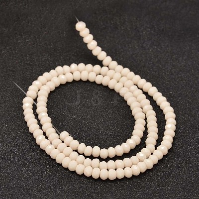 Faceted Rondelle Glass Beads Strands X-GLAA-I033-3mm-04-1