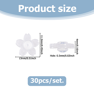 30Pcs Acrylic Ear Nuts FIND-HS0002-42-1