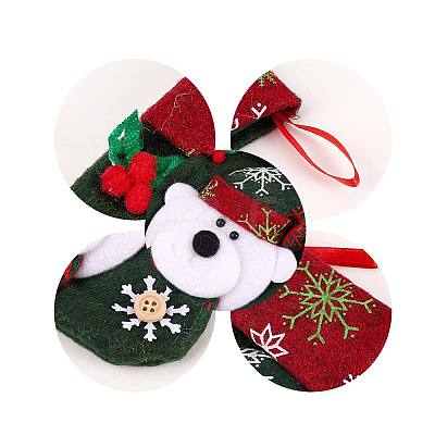 8Pcs Cloth Christmas Stockings Sets JX067A-1