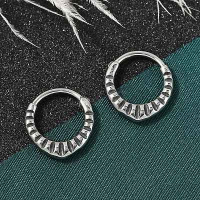 316 Surgical Stainless Steel Hoop Earrings EJEW-G416-29AS-1