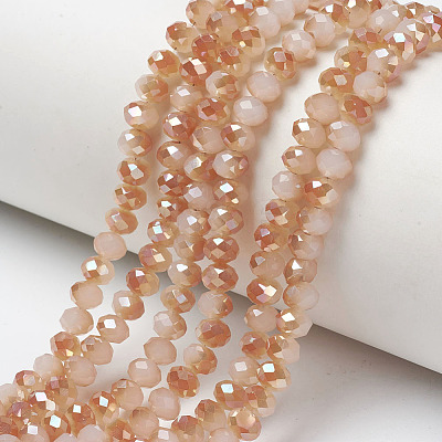 Electroplate Glass Beads Strands EGLA-A034-J6mm-J02-1