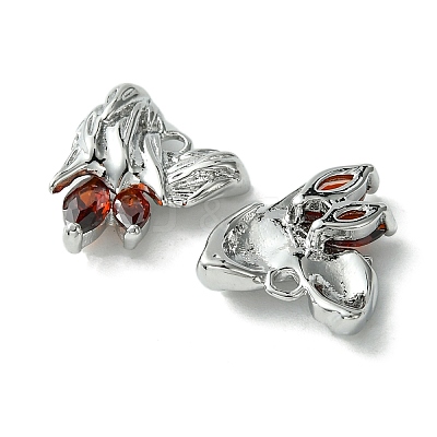 Brass Heart Charms KK-D092-02P-02-1