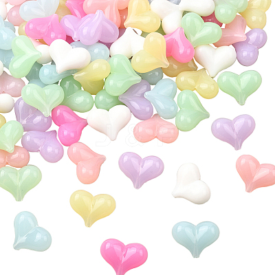 100Pcs Opaque Acrylic Beads OACR-SP0001-96-1