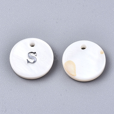 Natural Freshwater Shell Pendants X-SHEL-Q018-01A-S-P-1
