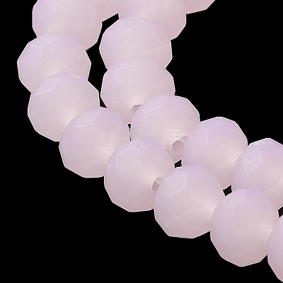 Imitation Jade Solid Color Glass Beads Strands EGLA-A034-J8mm-MD-M-1